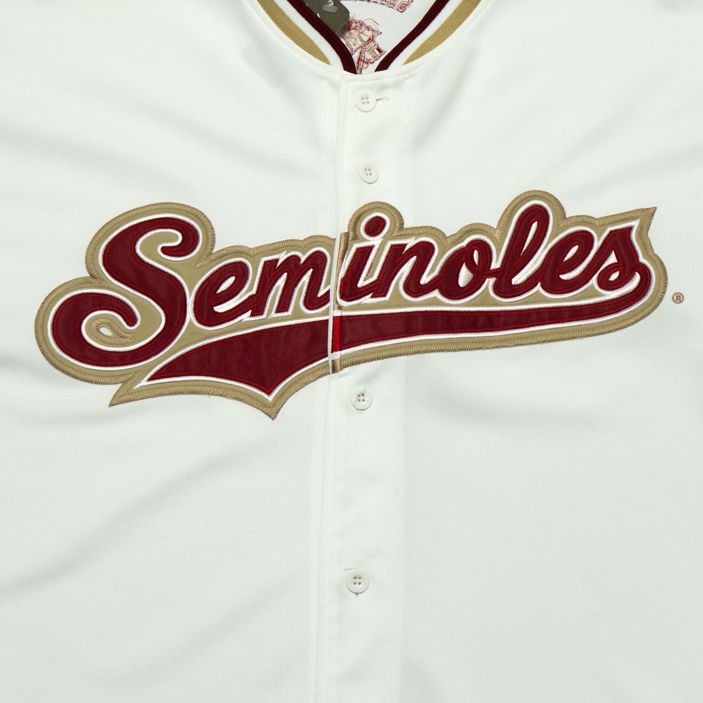 Colosseum Seminole White Baseball Jersey