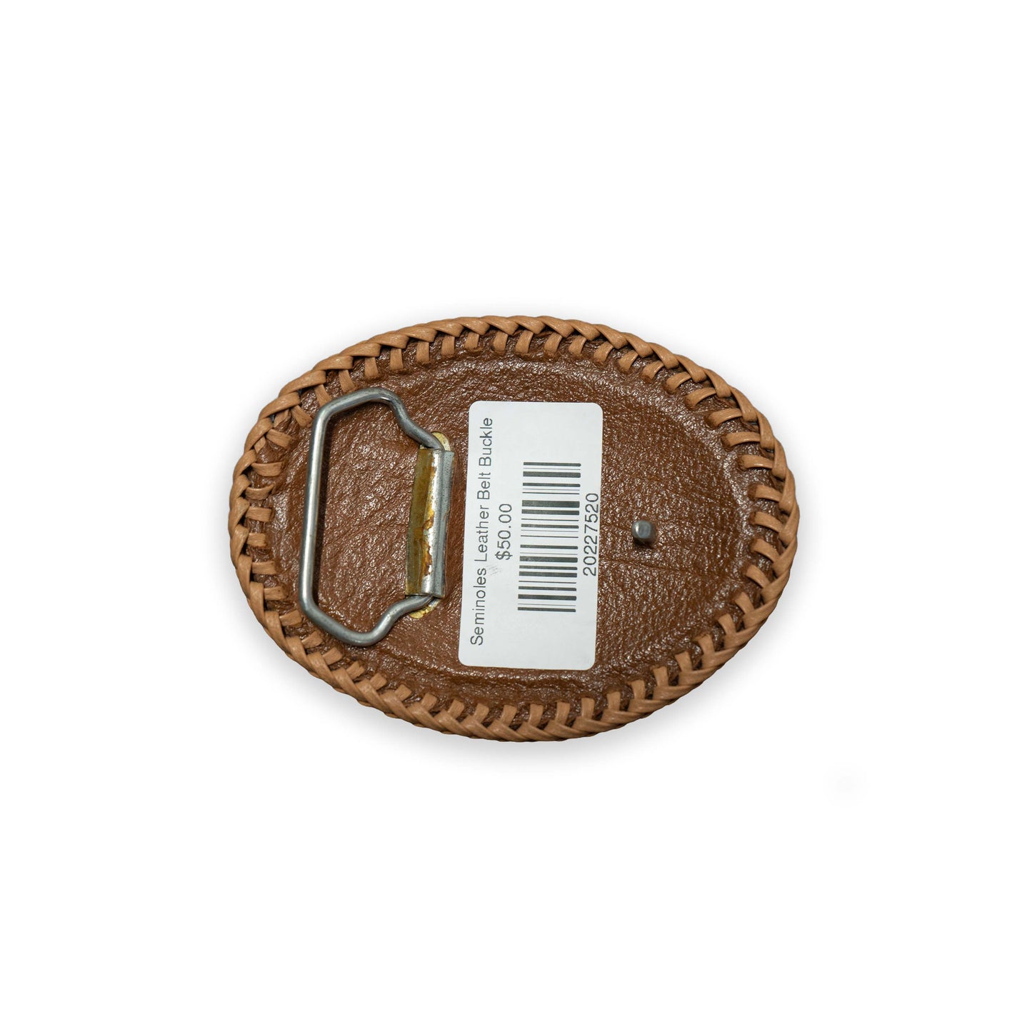 FSU Red Leather Belt Buckle