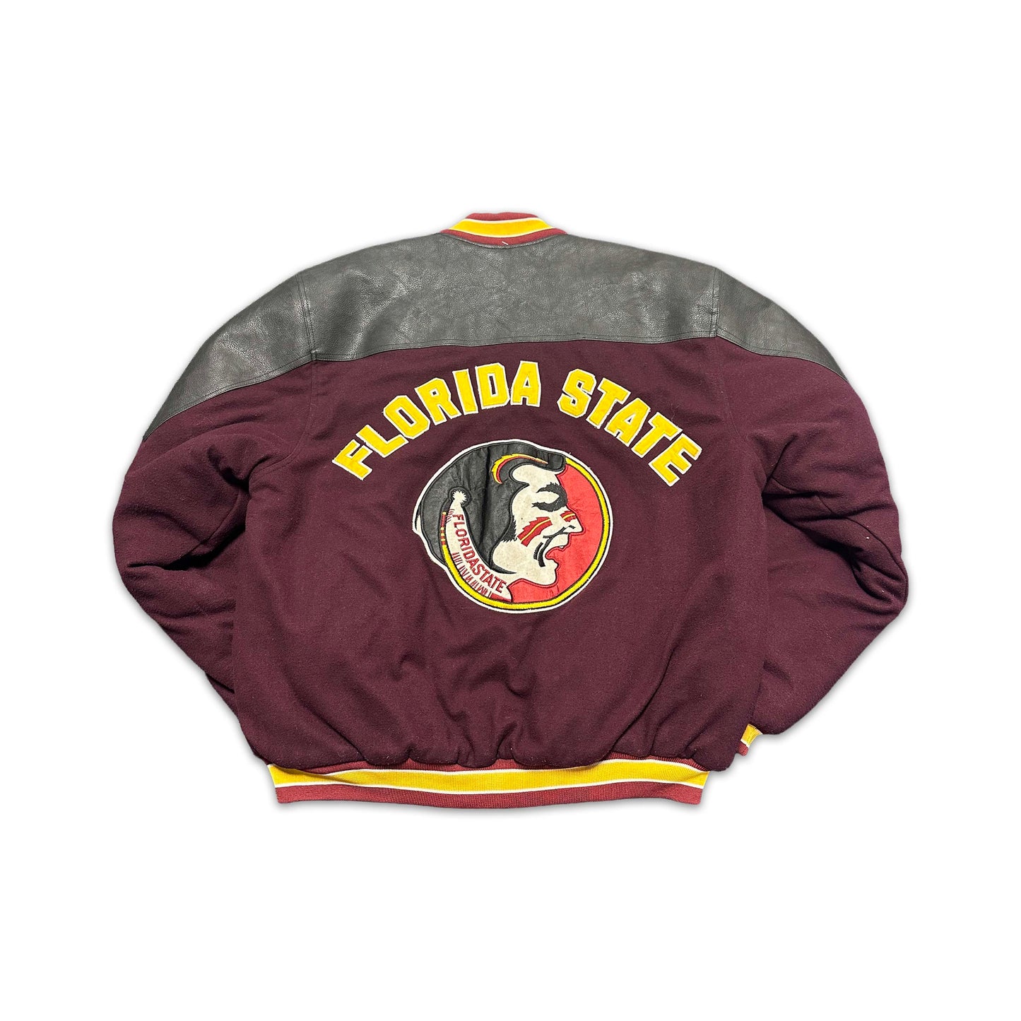 FSU Seminoles Leather Top Letterman Jacket