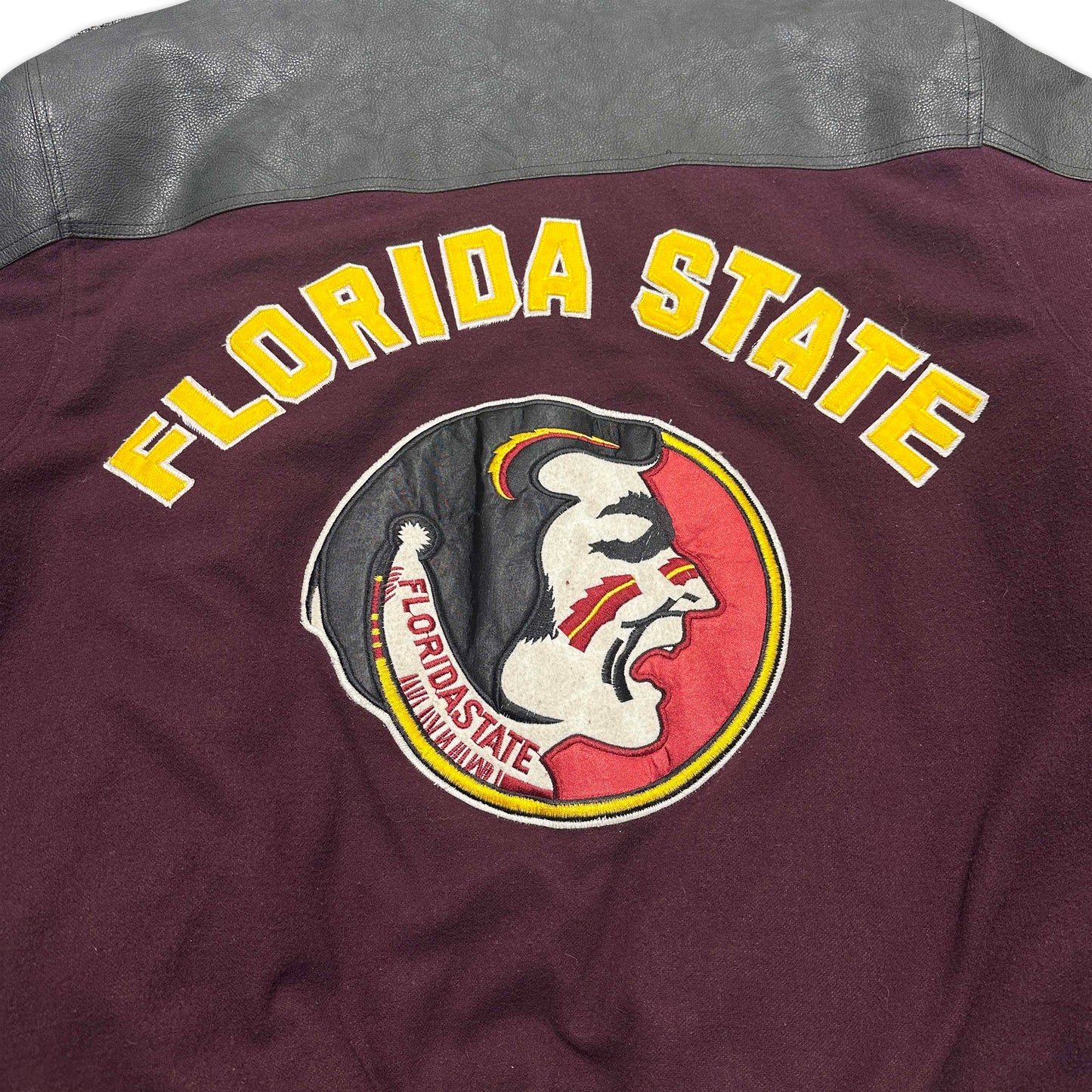 FSU Seminoles Leather Top Letterman Jacket